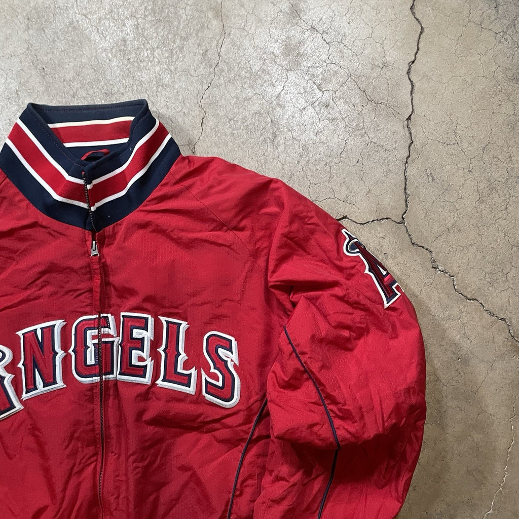 Majestic Athletic Angels Heavy Red Zip Up Jacket authentic collection XL