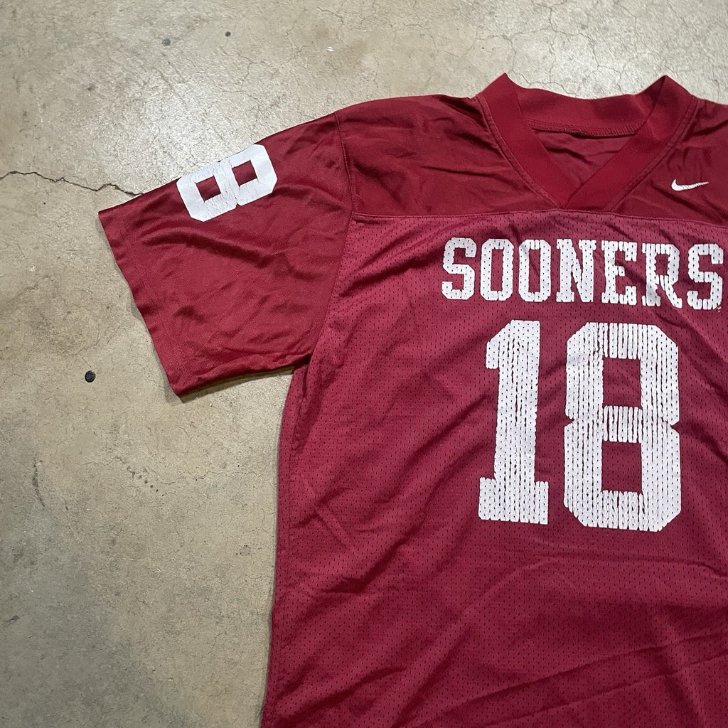 Vintage Nike Oklahoma Sooners Football Jersey #18 Mens M Red Jason White