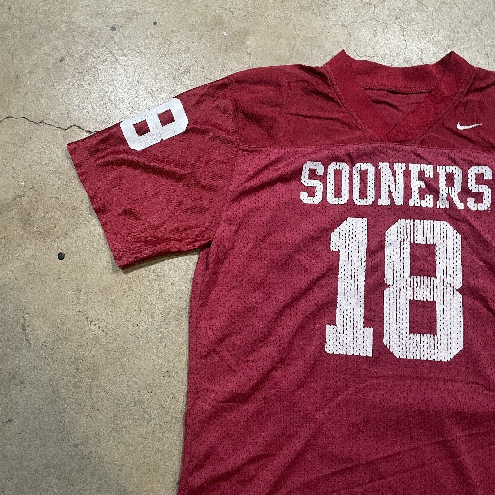 Vintage Nike Oklahoma Sooners Football Jersey #18 Mens M Red Jason White