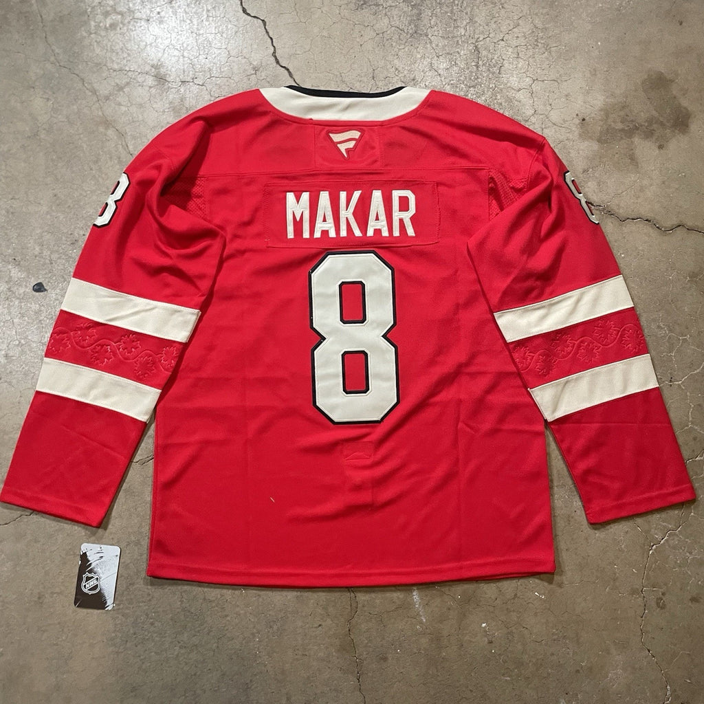 Cale Makar Team Canada 4 Nations Fanatics Jersey Red 2025 - Size Medium (52)