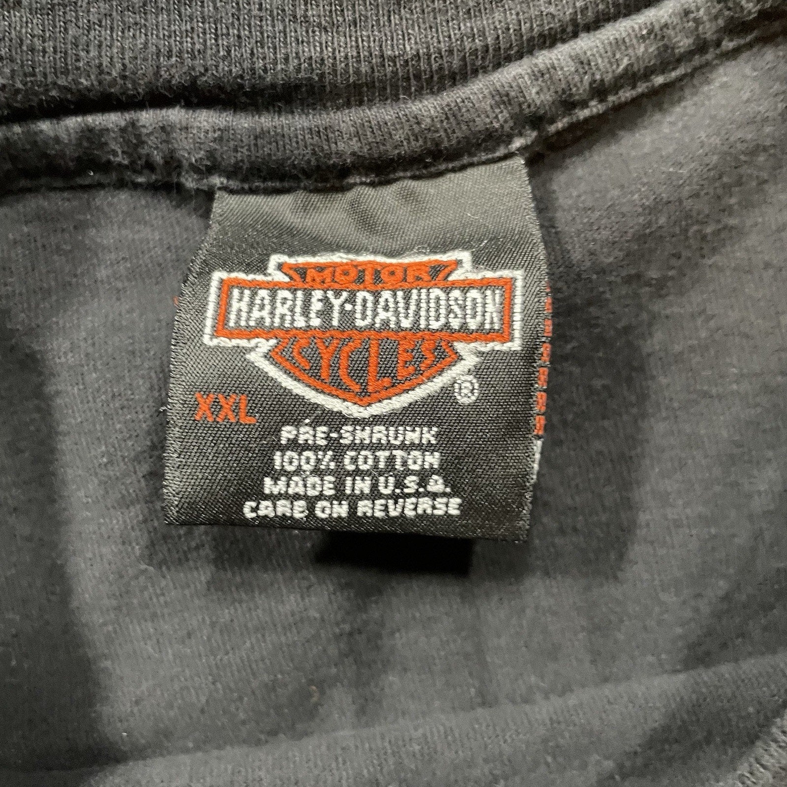 Harley Davidson T-Shirt 2XL Biker 2 Sided