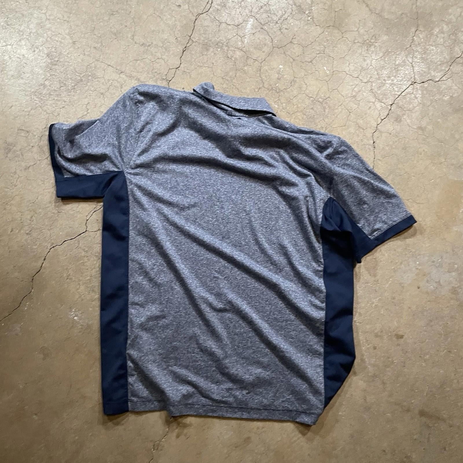 Nike Golf Shirt Dri Fit Polo SMU Mustangs Medium Grey/navy