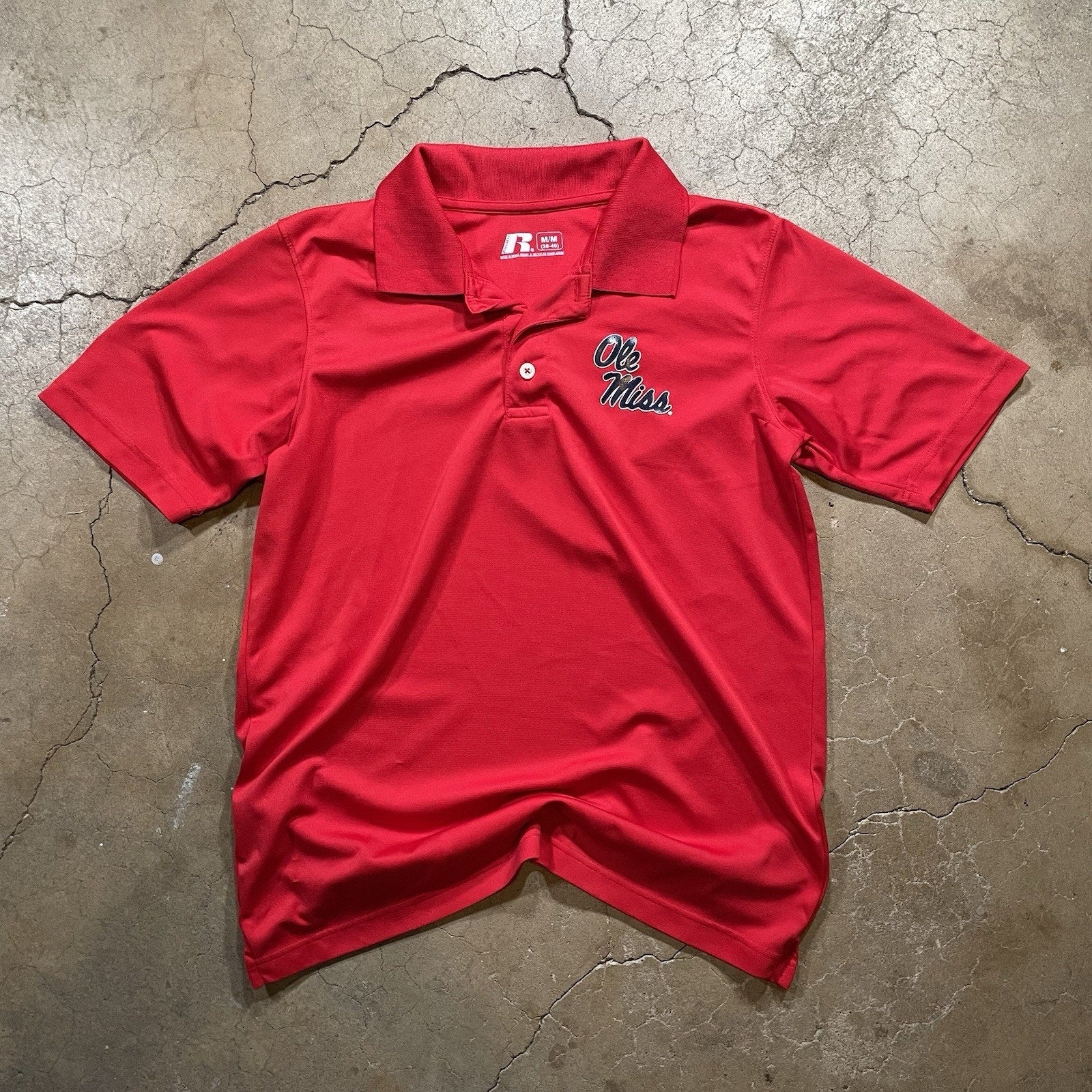 Russell OLE MISS Polo Shirt, Men's Medium