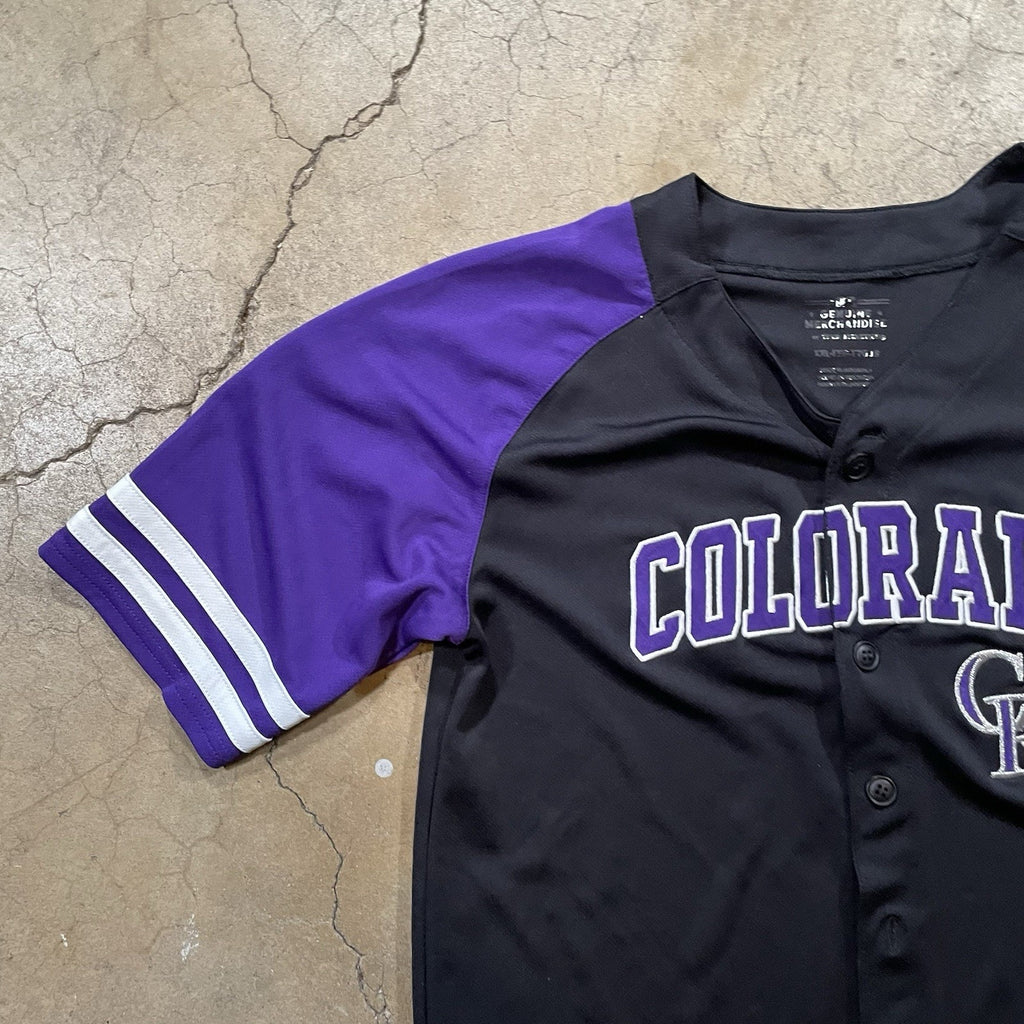 Majestic Flex Base Colorado Rockies Purple Baseball Jersey Youth XXL