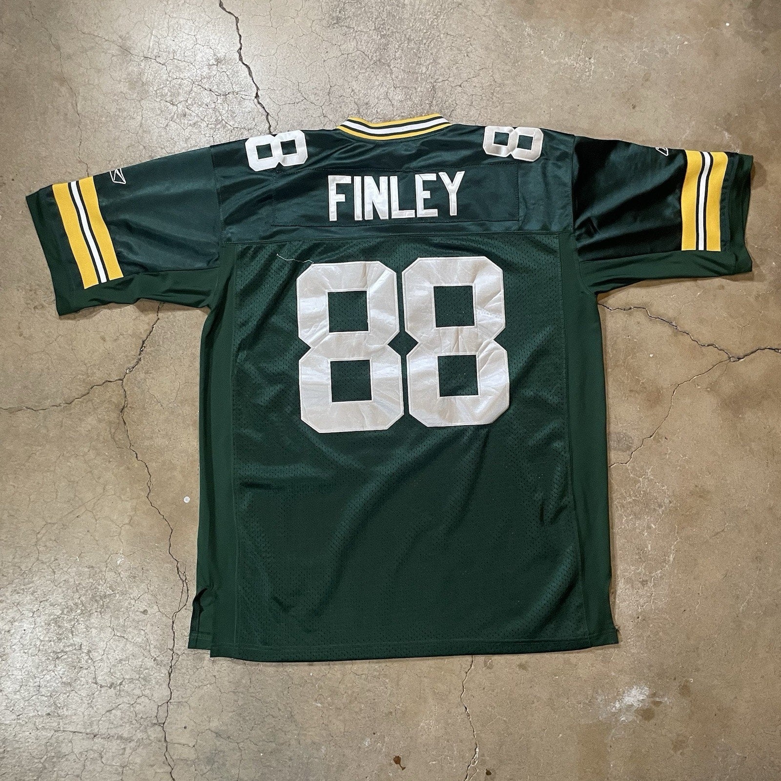 Jermichael Finley #88 GREEN BAY PACKERS Mens Sz 50 NFL Sewn On-Field Reebok Jrsy