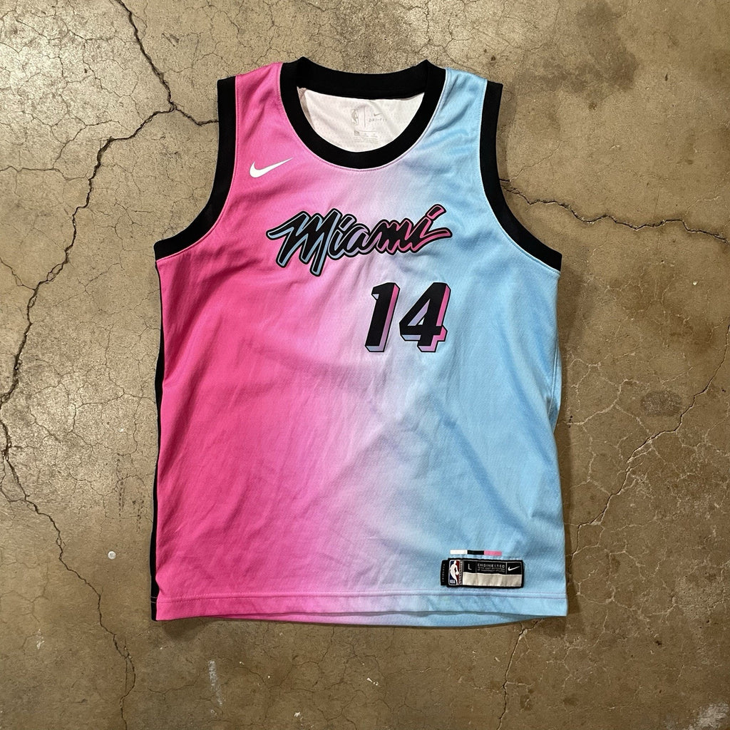 NBA Basketball Miami Heat Jersey Jimmy Butler Men Large 48 Miami Vice Electric