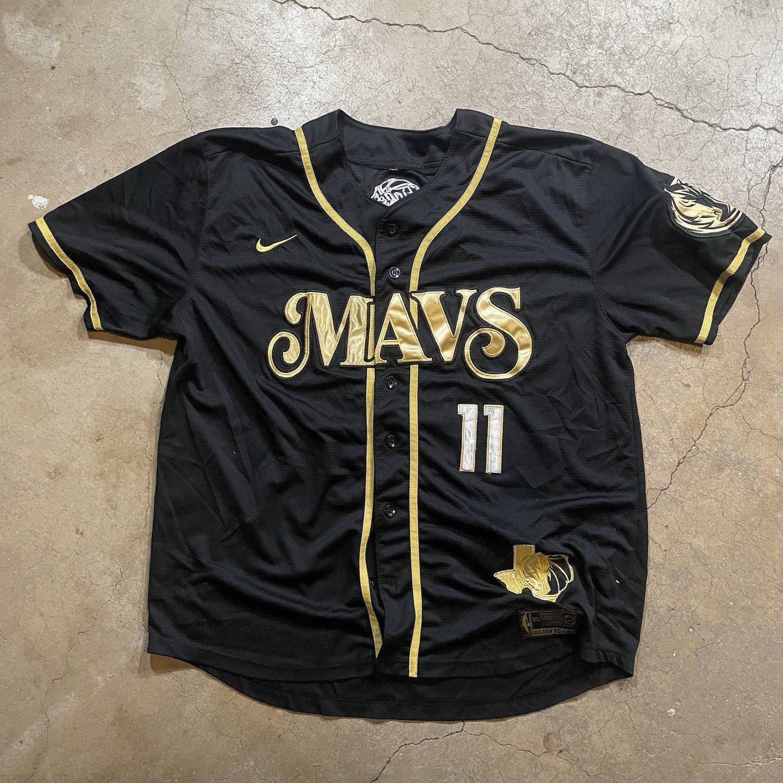 Finals Nike Dallas Mavericks Kyrie Irving Baseball Jersey Men's XXL NBA