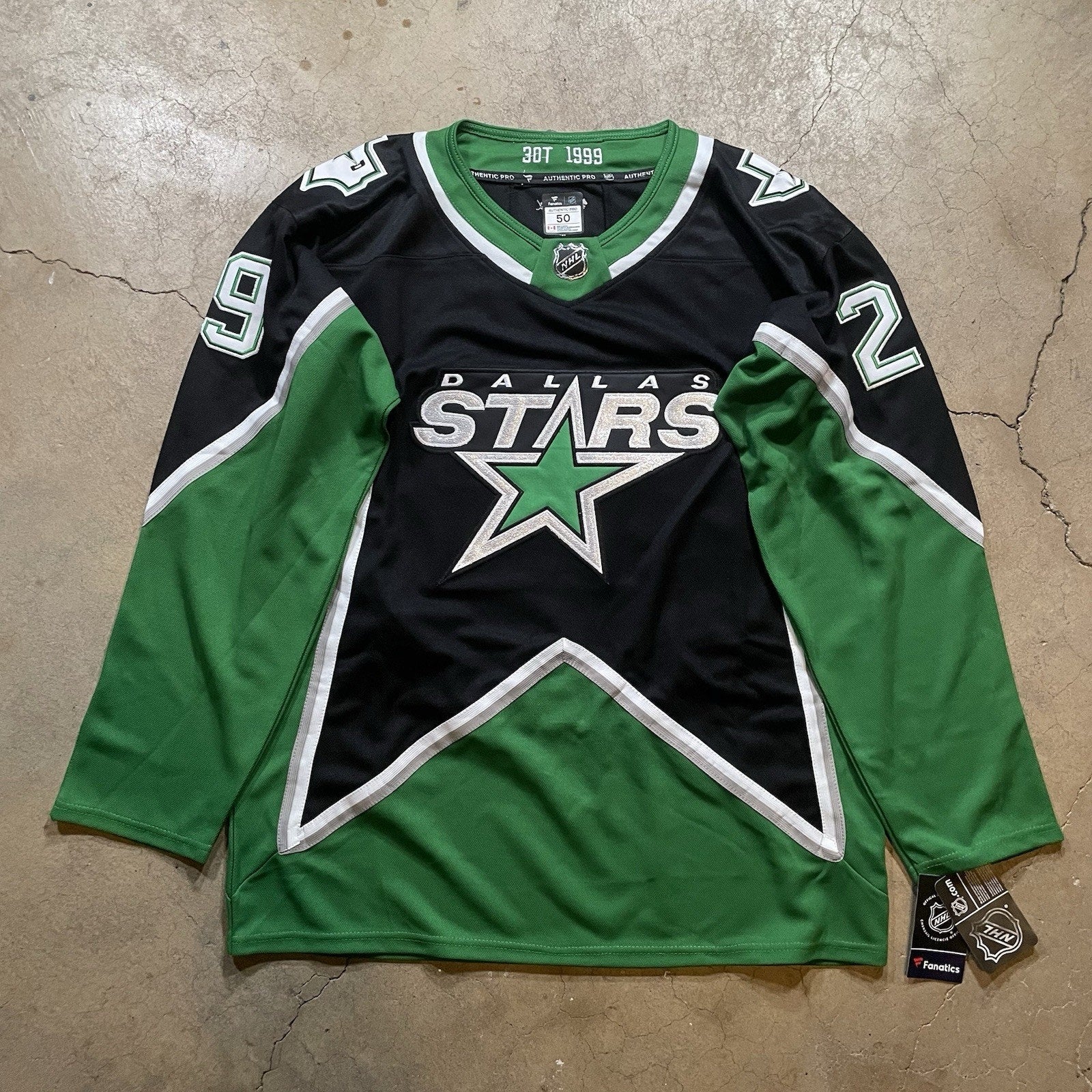 Dallas Stars Jake Oettinger Alternate ‘99 Fanatics Hockey Jersey Size 50 M