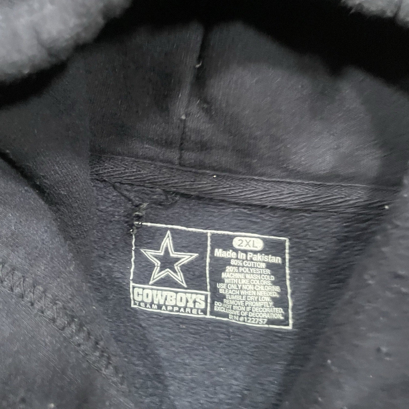 Dallas Cowboys NFL Team Apparel Pullover Hoodie Large Embroidered 2XL