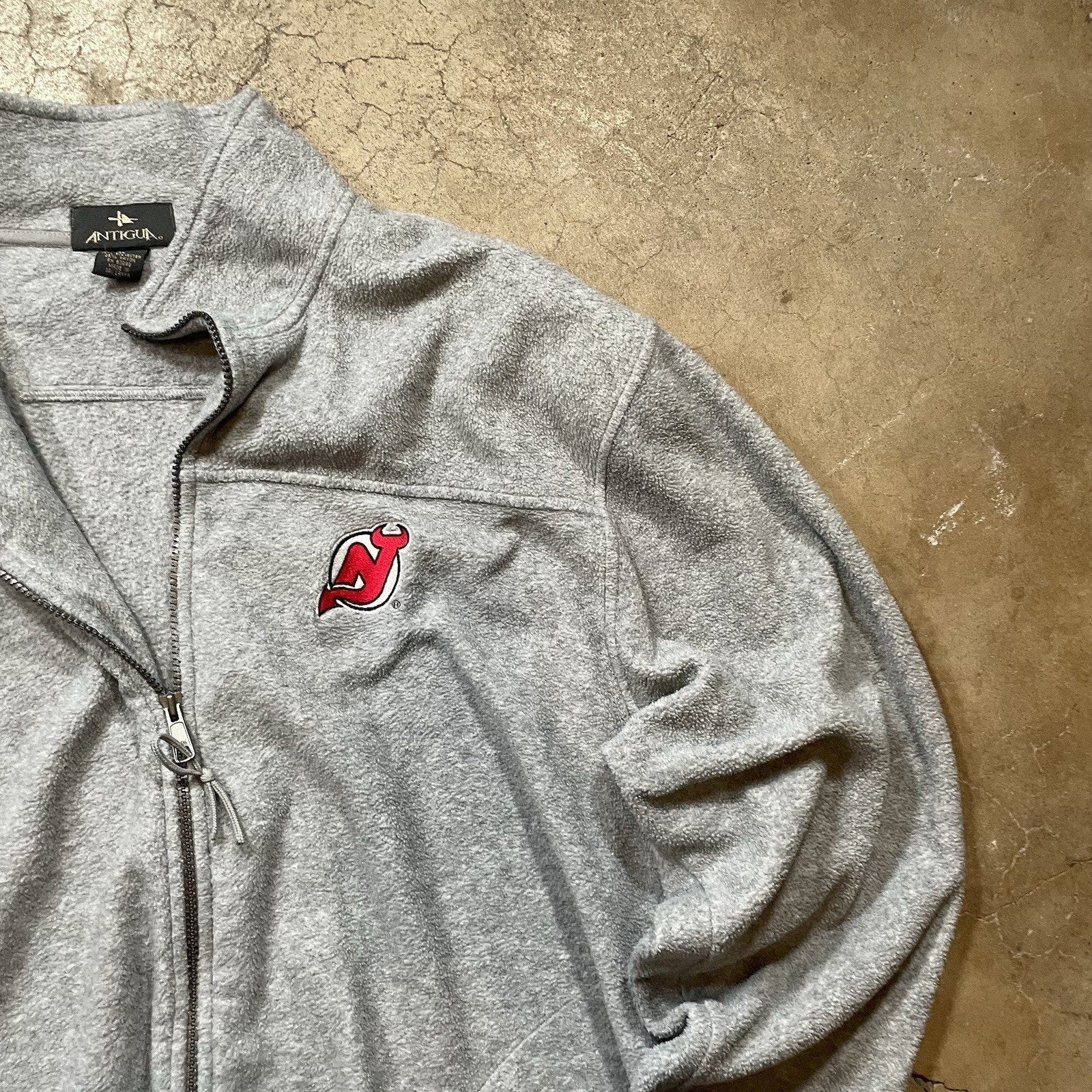 New Jersey Devils Sweater Mens XL Black NHL Quarter Zip