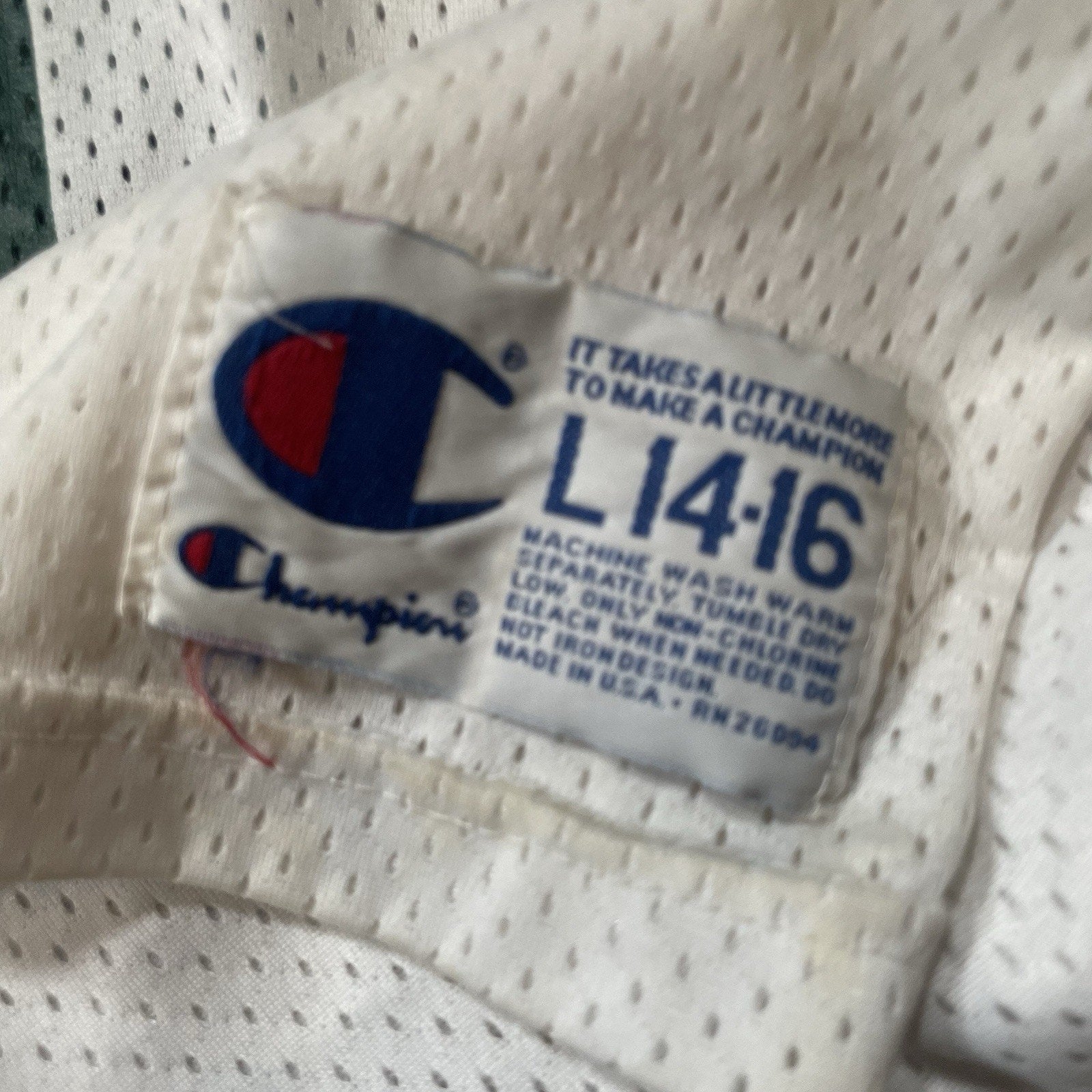 Vintage Champion Brett Favre Jersey Youth L NFL 90s Green Bay Packers USA