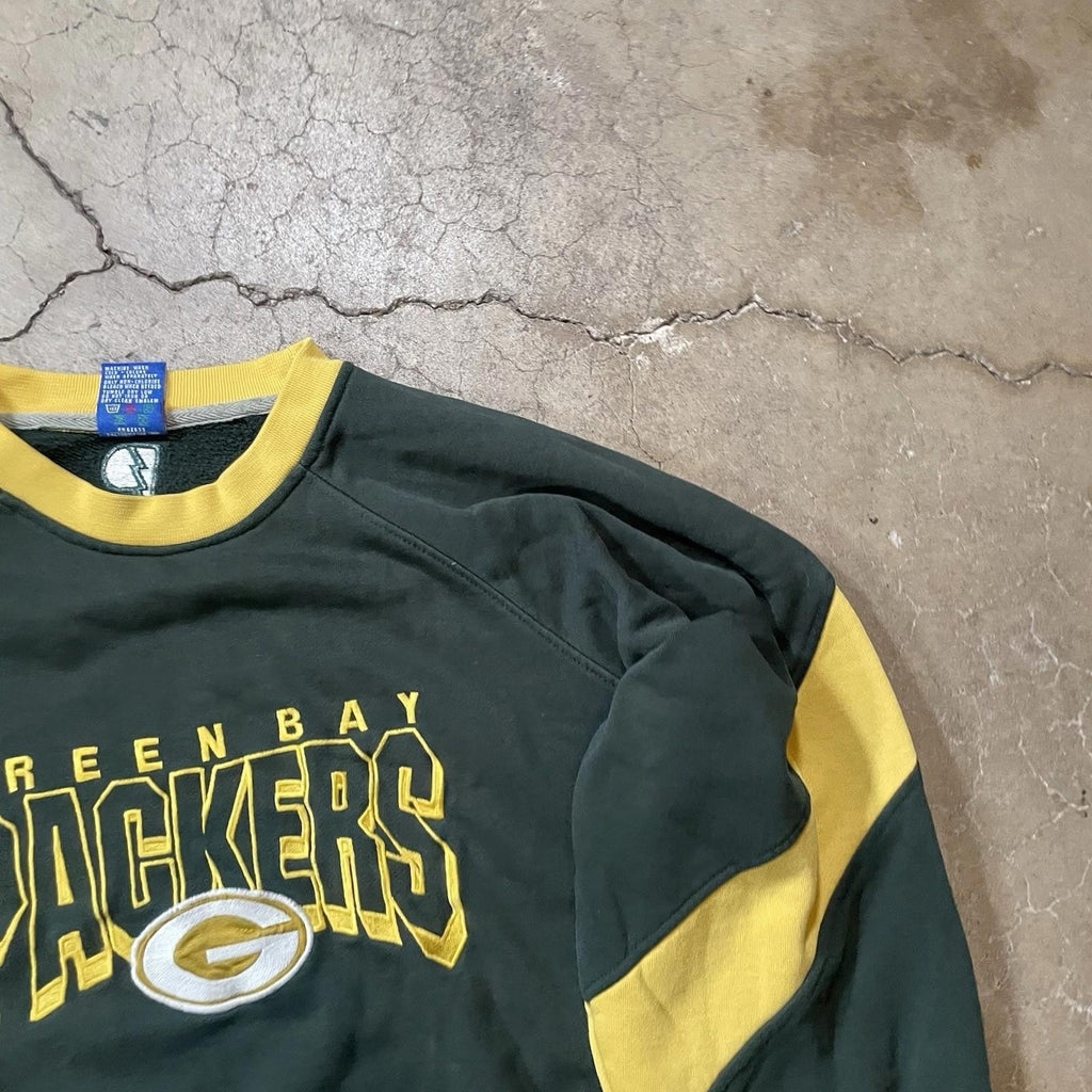 Vintage Green Bay Packers Sweatshirt Large Green Crewneck
