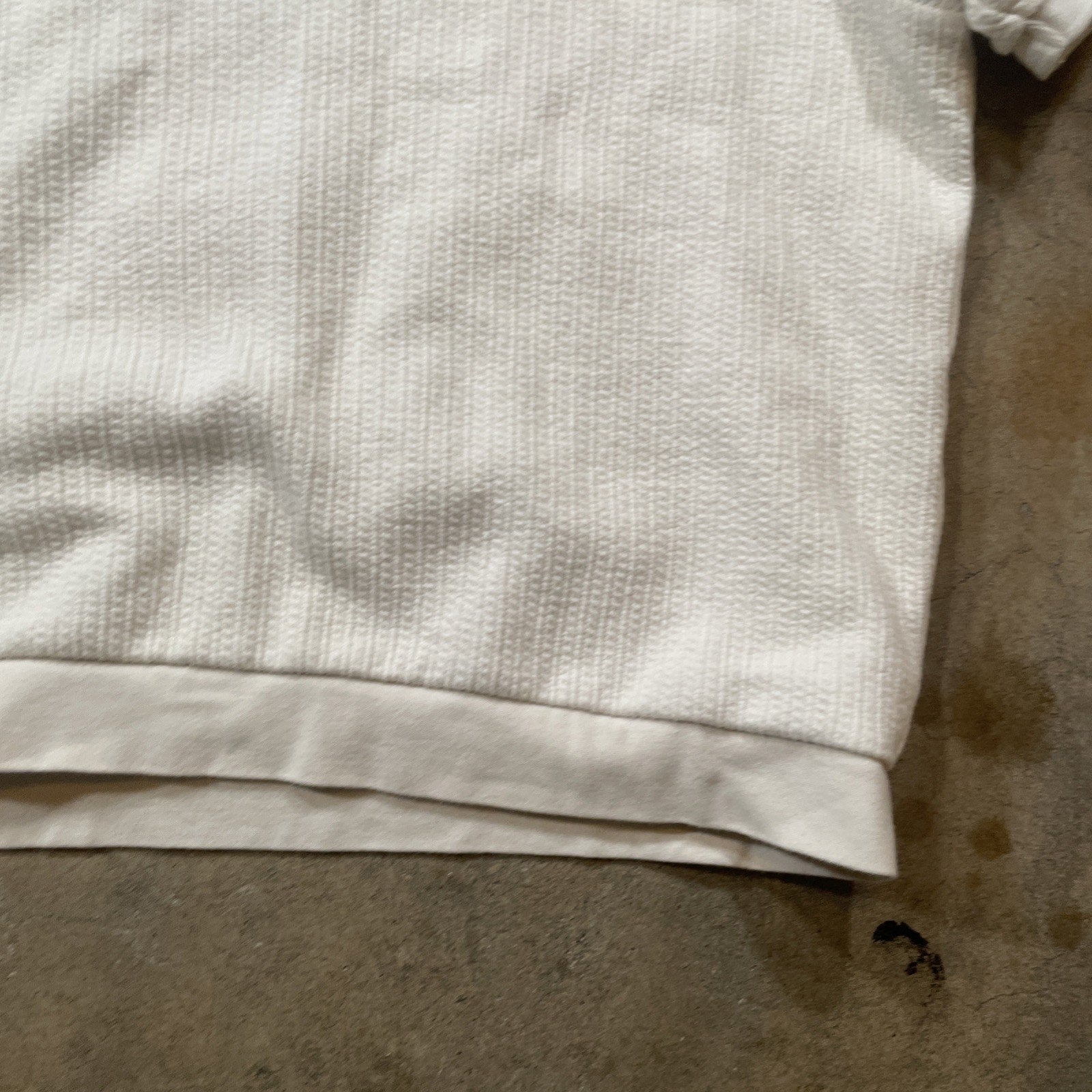 ZARA Men's XL Cream Polo Shirt Short Sleeve Collared