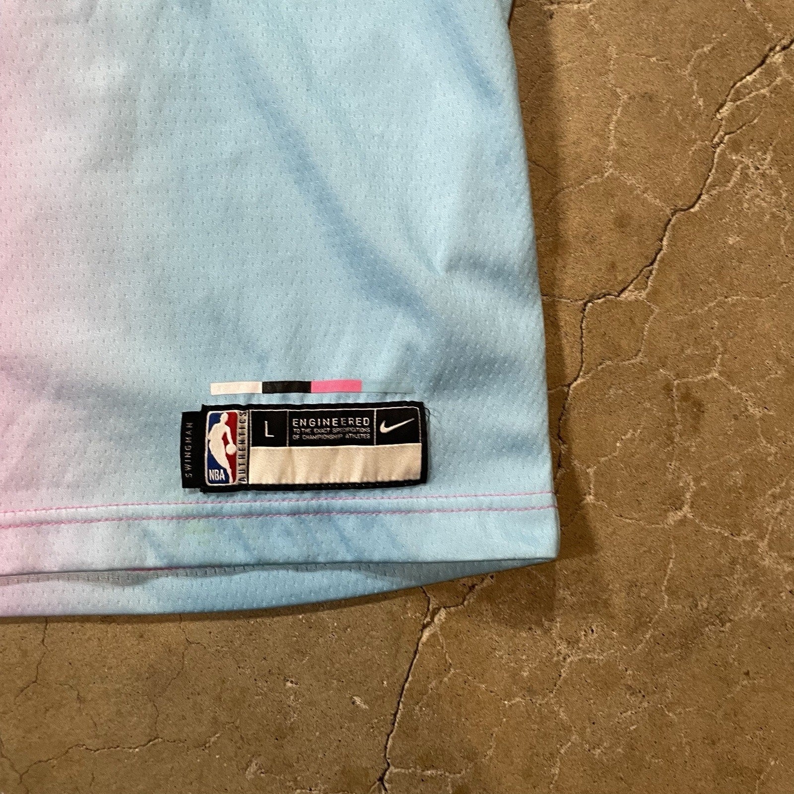 NBA Basketball Miami Heat Jersey Jimmy Butler Men Large 48 Miami Vice Electric